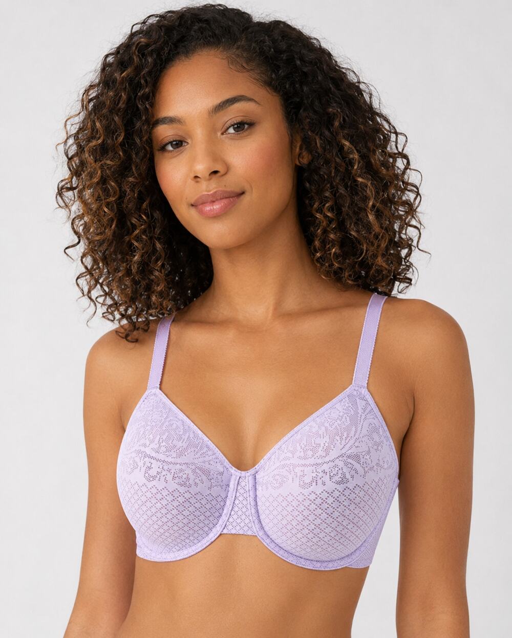 Wacoal Visual Effects Minimizer Bra Pastel Lilac Womens Size 32G New Wired
